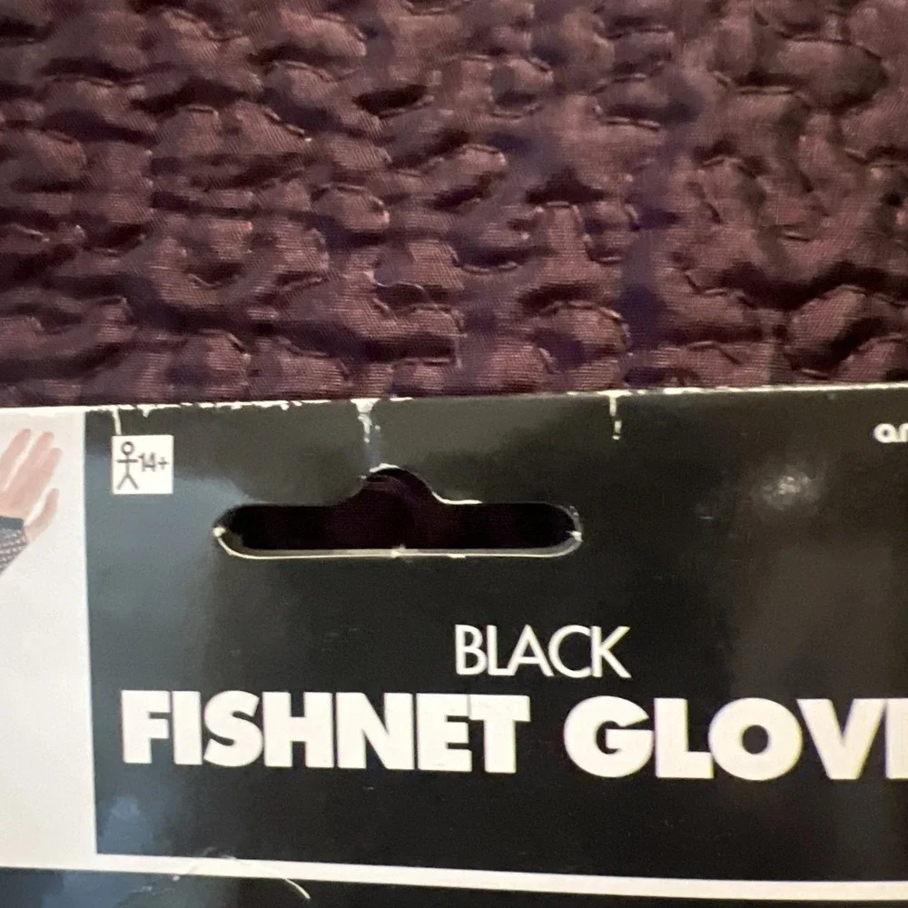 Black Fishnet Gloves Halloween Costume Accessory Dress Up Cosplay New In Package